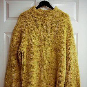 Epoch Oversized Feathered Heavy Sweater - Bright Yellow - M